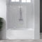 Mampara Bañera Panel Fijo + 1 Puerta Abatible 50+70cm Cristal Templado 6mm con Antical 150cm Altura Cromo Brillo