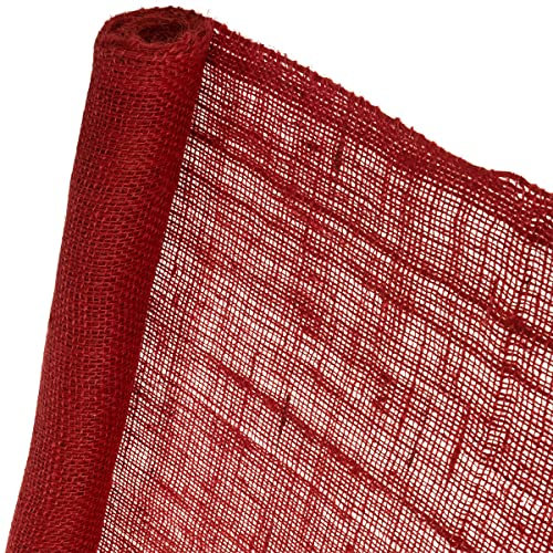DéVa Jute-Schutzvlies rot 1m x 3m - Jutegewebe - Dekoration aus Jute - Juteband Winterschutz