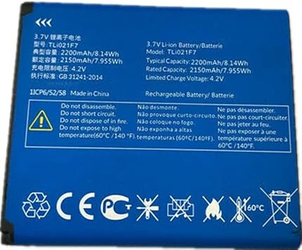Bestome Batteria di ricambio TLi021F7 compatibile con Alcatel EE70 EE70VB EE Mini 2 4G LTE 1ICP6/52/58 3,7 V, 2200 mAh
