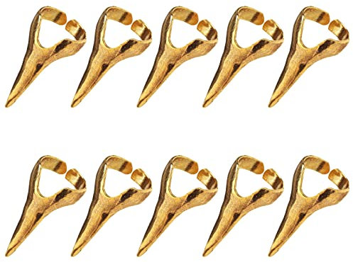 10 Pcs Finger Claws Halloween Cosplay Claw Rings Gothic Fingertip Claw Ring Vintage Punk Fingertip Claw Ring Adjustable Fingertip Nail Ring, Alloy, other
