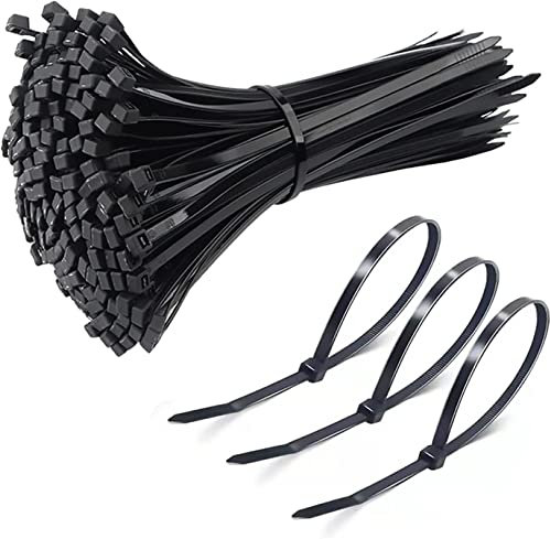 Orion Stationery 90 Pcs Black Nylon Cable Ties, Self-Locking Heavy Duty, 370mm x 4.8mm