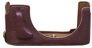 Halbe Kameratasche für Leica M11 Kamera mit Stativ-Design, dunkelbraun, Kuriertasche