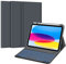 FINTIE Hülle mit Tastatur für iPad 11 Generation 2025 11 Zoll, iPad 10 Generation 2022 10.9 Zoll, 7-farbig Beleuchteter Magnetischer Abnehmbarer Keyboard Hülle mit Stifthalter, Space Grau