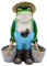 NUZAMAS Statues de décoration de Jardin de Grenouille d'extérieur Froggy Flower Pot Crafts Froggy Statue Farm Froggy Garden Decor Décoratif en résine Froggy Ornement en Pot pour Jardin, Maison, Cour
