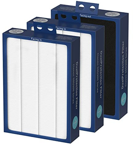 HEPA-Filter der Serie 500/600, kompatibel mit Blueair Classic 500/600 Serie Luftreinigern 501 503 505 510 550E 555EB 601 603 605 650E Partikelfilter, 3 Stück