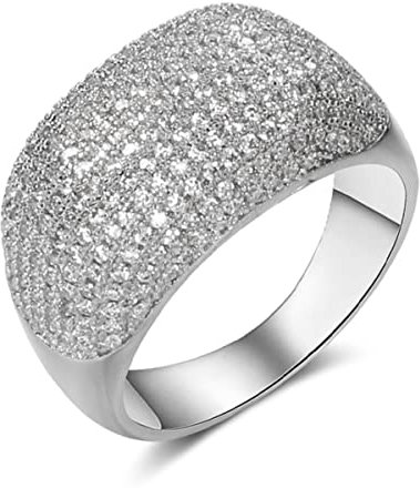 YAHOYA Luxuriöse stapelbare schicke Ringe für Frauen Zirkon Hochzeit Dubai Brauterklärung Fingerring Verlobungsschmuck
