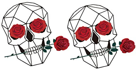 DOITOOL 2st Dia De Los Muertos-aufkleber Schädel Wanddekoration Baumaufkleber Für Wände Totenkopf Wandtattoo Totenkopf-blumen-wandaufkleber Zuhause-schädel-aufkleber Drucken Pvc Wandstick