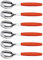 6er Set Giesser Messer Besteck Made in Germany - Löffel Esslöffel Suppenlöffel groß - ideal für Camping Rostfreier Edelstahl, ergonomischer Griff - Made in Germany - Rot
