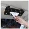 JNNJ Bling Auto Tissue Holder Halter, Auto Taschentuchbox Glitzer, Bling Taschentuchbox für Sonnenblende, Crystal PU Leather Car Sun Visor Cosmetic Tissue Box(Schwarz)