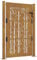 vidaXL Garden Fence Gate - Corten Steel Outdoor Entryway with Lockable System and Bamboo Laser-cut Design - Weathering Steel Construction, Easy Installation, 105x130 cm Rusty Hued