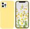 DUEDUE for iPhone 12 Pro Max Silicone Case, Ultra Slim Full Body Protection Anti-Scratch Shockproof Case for iPhone 12 Pro Max 6.7, Yellow