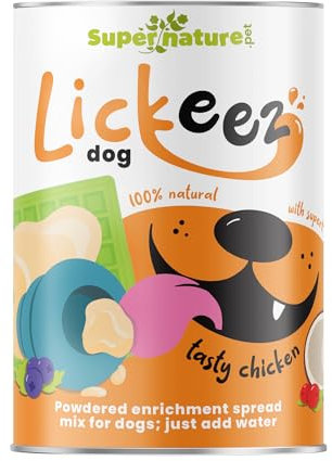 Supernature Lickeez Chicken Enrichment Spread Mix for Dogs 290g | Perfect for Lick Mats, Boredom Busting Treat, Premium Quality Chicken, No Added Preservatives | Manufactured in the UK