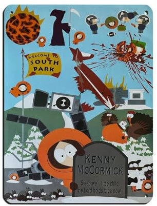 FrySky South Park Kenny Poster 1111 Blechschild, Vintage-Stil, Metall, Pub, Club, Café, Bar, Zuhause, Wandkunst, Dekoration, Poster, Retro, 30 x 40 cm