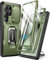 Tongate Kompatibel mit Samsung Galaxy S24 Ultra Hülle,[Bulit-in Slide Kameraabdeckung & Ring Ständer] [2 Frontrahmen & 1 Displayschutzfolie] Militärstandard Handyhülle mit S24 Ultra 6,8 Zoll, Grün