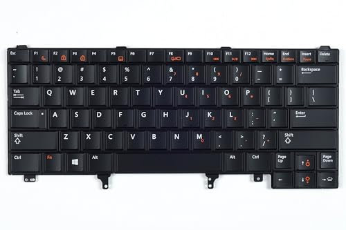 tradebit - Tastatur für Dell E5430 E6330 E6420 E6430 LED QWERTY US