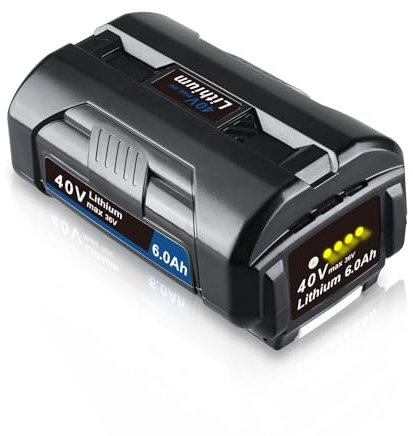 DASNITE 36V/40V 6,0Ah Ersatzakku für Ryobi Akku 40V Max Lithium Kompatibel mit Ryobi 40V Akku OP4040 OP4015 OP4026 OP40261 OP4030 OP40301 OP4050 OP4050A OP40501 OP4060A 40V Max Akku-Elektrowerkzeuge