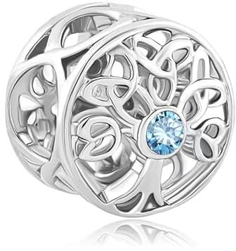 LSxAB Blue Tree of Life Charms Compatible with Pandora Bracelets for Mother Girlfriend Daughter Her Women