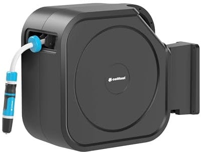 Cellfast ERGO™ XL Automatische Schlauchbox mit 30 m Gartenschlauch, Hochwertige Kunststoffkonstruktion, UV-beständig, mit effektivem Bremsmechanismus, 55-420