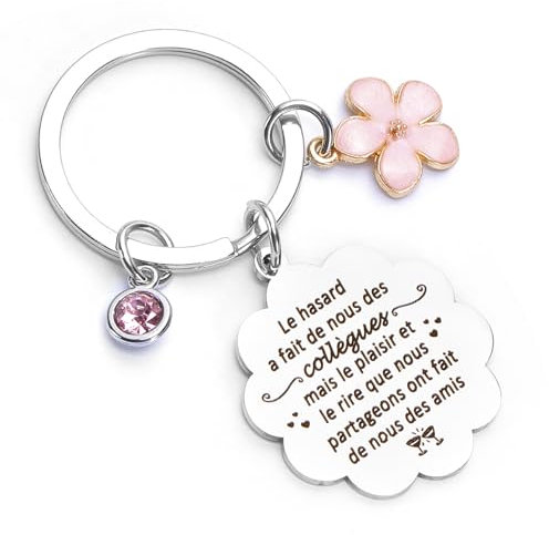 Cadeau Départ Collègue de Travail - Porte Clés Personnalisé pour Retraite Femme Homme Original