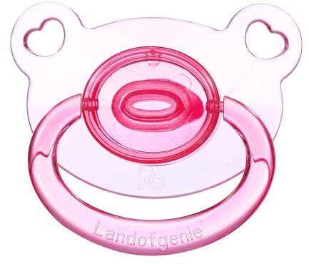 Landofgenie Succhietto per Adulti Grandi Dimensioni Carino Rosa Transparente Ciuccio - Modello di Orso