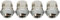 ANBOO 4Pcs 1366029 Alloy Wheel Nuts Compatible with Ford Fiesta Focus Mondeo Fusion C-Max Kuga Transit Connect Escort Puma Volvo C30 S40 V40 V50 C70, 1366029 81EB1K024AB 30666349