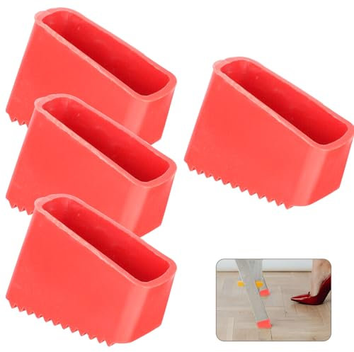 Gotetiso 4 Piezas Pies de Escalera Pies Accesorios para Escalera de Repuesto Pies de Goma para Escalera Cubierta de Pies Antideslizante Escalera Protectora Pies Escalera Accesorios para Escaleras