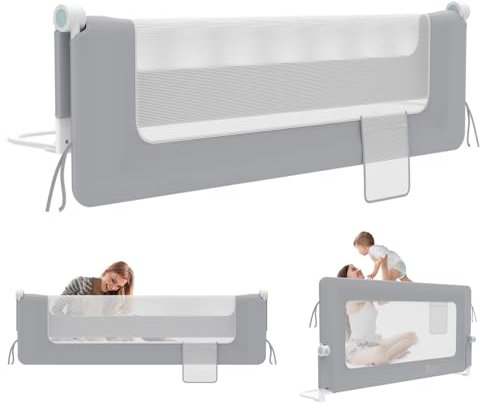 LZQ Barrera plegable para cama infantil, protección contra caídas, protección contra caídas, protección contra caídas, 150 cm