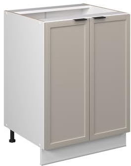 Vicco Küchenunterschrank Fame-Line, GrauBeige, 60 cm ohne Arbeitsplatte