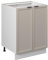 Vicco Küchenunterschrank Fame-Line, GrauBeige, 60 cm ohne Arbeitsplatte