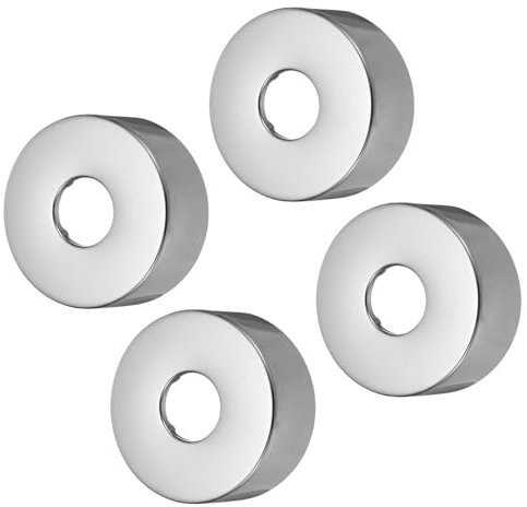 sourcing map 4pcs Shower Arm Flange 66mm/2.6 OD Escutcheon Plate Stainless Steel Round Plumbing Cover Plates for 21mm/0.8 Dia Water Pipe Faucet Decoration Accessories, Silver Tone
