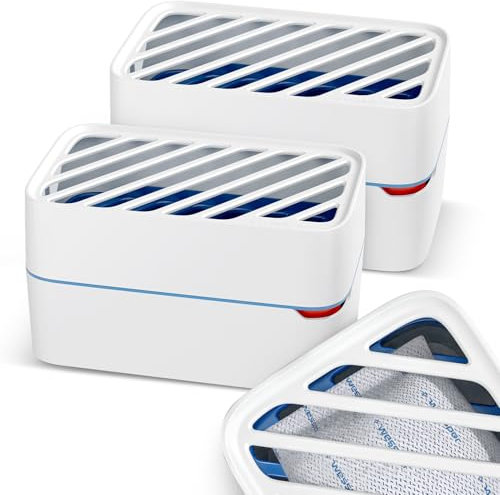 Wessper 2x Déshumidificateur d'air pour la Maison avec indicateur d'usure, 2x e Granulés pour Déshumidificateur 500g, Recharges ultra-absorbantes | Contrôle des moisissures pour pièces de 40 m²