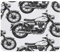 VAPOKF Tapis de souris rétro en forme de moto, tapis de souris carré pour ordinateur portable, base en caoutchouc antidérapant, 21,1 x 24,9 cm
