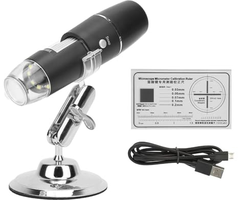 WiFi Mikroskop USB Mikroskop Digital, 0X-1000X LED Handy Mikroskop Taschenmikroskop mit Verstellbarem Ständer WiFi-Funktion