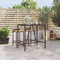 XINCXIN Bartisch, balkontisch wetterfest Outdoor Tisch gartenmöbel Dining Table gartentisch terrassentisch Geeignet für Lounge Indoor Balcony Terrace mit Glasplatte Schwarz 110x70x110 cm Poly Rattan