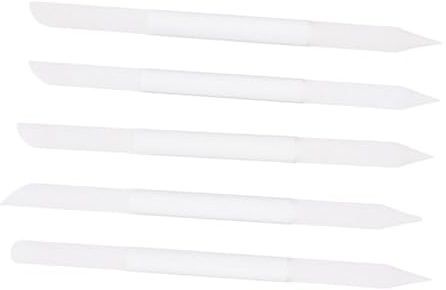 Zylindrische Glasnagelfeile für Nägel 5 Stück Weiß