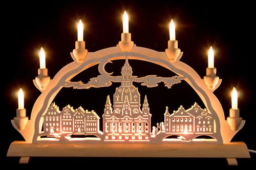 Schlick & Türk 3D-Doppelschwibbogen Dresdner Frauenkirche - 50x32 cm