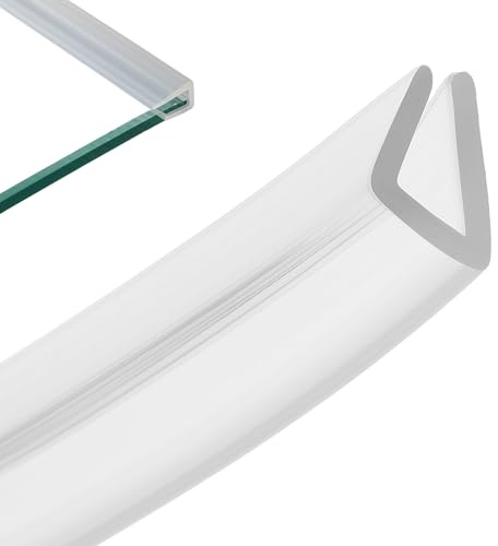 Plastic U Channel Edging Trim, 3M U Channel Edging Trim, Transparent PVC U-Seal Channel Edge Protector Sheet, Fits 3-5mm Edge 9.84Ft Length, 0.28 Height U Channels Edgings
