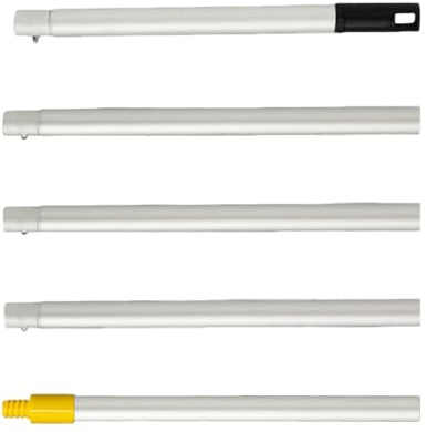 WWHJR Poteaux de rouleau de peinture extensibles multi-usages pour peinture de fenêtres et gouttières, tige en alliage d'aluminium et caoutchouc en alliage d'aluminium