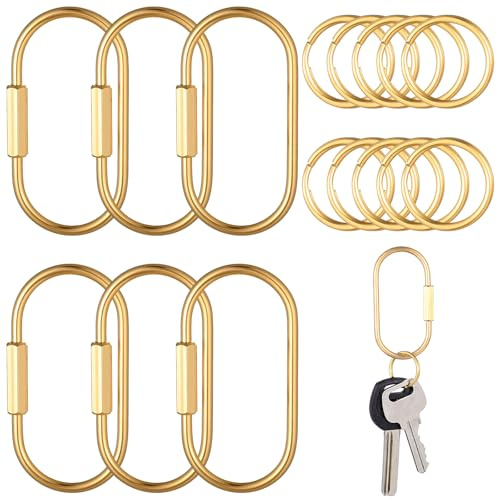 16 Stück Messing Schlüsselanhänger Gold Schlüsselring Kettenverschluss | Schraubverschluss Für Schmuckherstellung Handtaschen Diy Zubehör Schlüsselanhänger