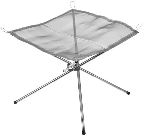 Toyvian Tragbarer Faltbarer Edelstahl Grill Robust Kompakt Leichter Campingkocher für Wandern Picknick Outdoor Feuerstelle Mittlere