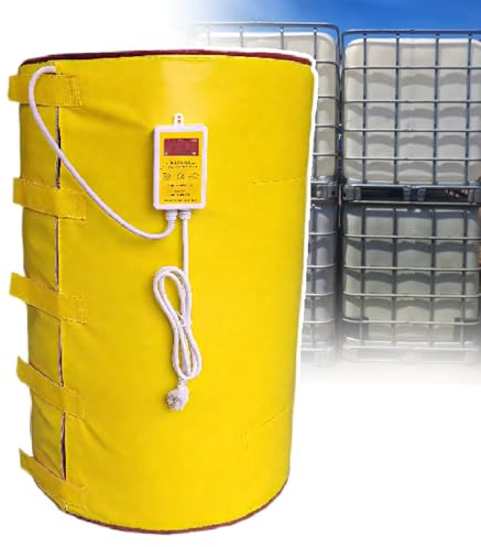 Sushangmao Ibc Barrel Heater | 2000w Pail Heating Blanket For 55 Gal (200l) 0-200°C Adjustable W/Timer | Freeze Guard For Paints, Fuels, Industrial Liquids