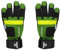 Koston Slide Handschuhe Longboard Gloves Grün/Gelb/Schwarz - Skateboard Handschuhe - Slidegloves Slider Glove Set mit Security Reflector System, Grösse:M