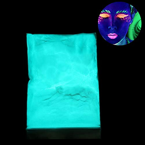 Pigment Powder, Paint-Fluorescent Powder, Luminous Powder Glow In The Dark Neon Colors Nail Decorations Nail Art Use Diy Blue Green 100g