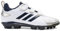 adidas Adizero Point Ac Baseball-Stollen, geformte Softballschuhe, Weiß Marineblau, 46 EU