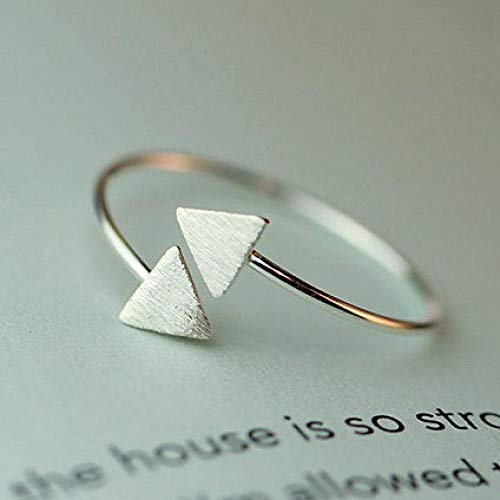 PRAK Damen Ring 925 Sterling Silber Verstellbar,Punk Geometrischen Design Für Frauen Mode Niedlich Tragen Geburtstagsgeschenk Student Style Bankett Wesentliche Kleidung Passende Geschenk