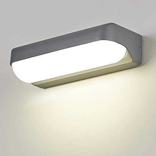 Dr.lazy 12W LED Außenleuchte Wandlampe außenlampe wandleuchte Aluminium/Acryl IP65 Wasserdicht Terasse/Garden/Korridor/1000LM 26CM für Innen und Außen …