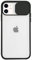 Tybiky Coque de protection pour appareil photo iPhone 12 - Élégante - Avec protection de l'objectif de l'appareil photo - Translucide - Mat - Pour iPhone 12 - Noir foncé
