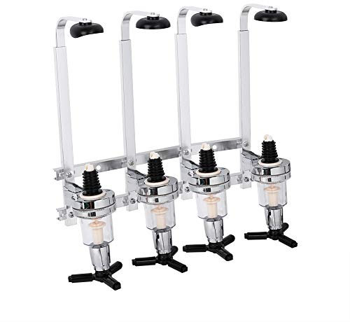 Optics Bar Butler - 4 Bottle Wall Mounted Drink Dispenser for Home Pub