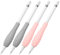 MoKo 4PZS Funda de Agarre Compatible con Apple Pencil 1/2, Protectora Antideslizante de Silicona para Mejorar la Comodidad Compatible con iPad Pro 11/9.7/10.5/12.9 / iPad 2021 - Gris + Rosa