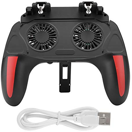 ciciglow Mobile Game Controller, PUBG Mobile Game Controller Gaming Grip Smartphone Gamepad Telefon Game Controller mit Dual Cooling Fans(2500mah)